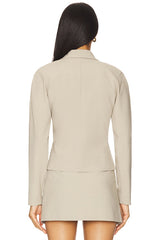 Liah Blazer Top in Khaki