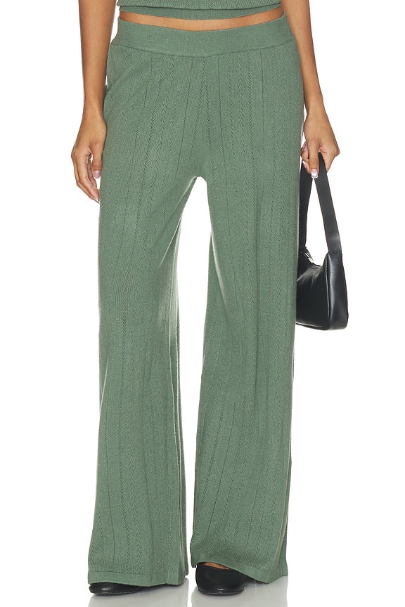 Pointelle Straight Leg Pant