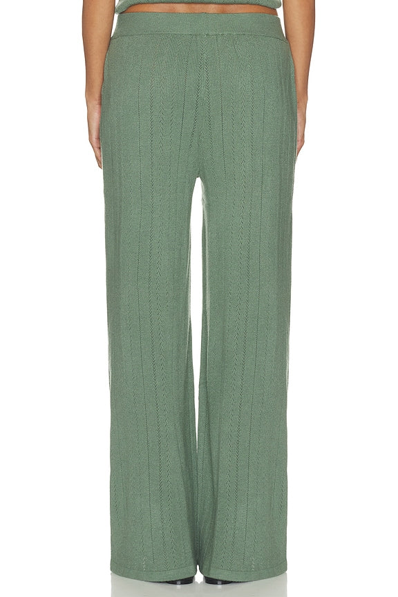 Pointelle Straight Leg Pant