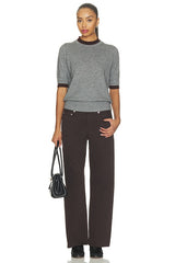 Sloane Contrast Crew Neck Sweater