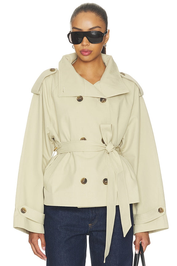Saint Cropped Trench Jacket