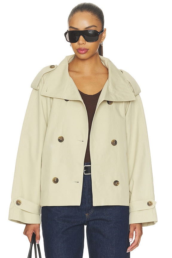 Saint Cropped Trench Jacket