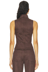 Etienne Faux Suede Top