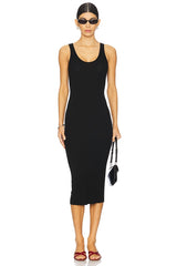 Silk Knit Tank Midi Dress