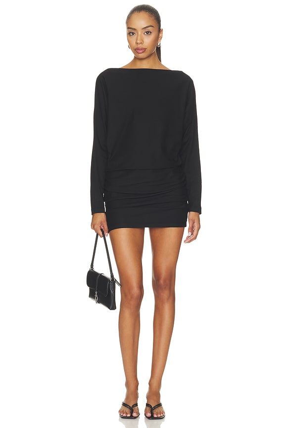 Supima Structured Jersey Dolman Curve Dress