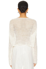 Linen Open Knit Bateau Sweater