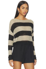 Stripe Linen Bateau Sweater