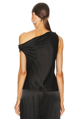 Satin Bias Off Shoulder Top
