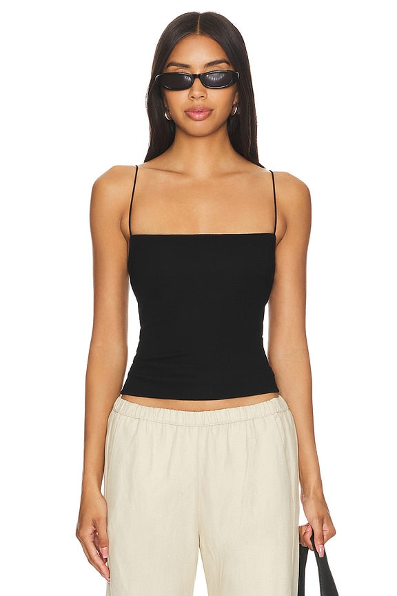 Silk Knit Strappy Essential Tank
