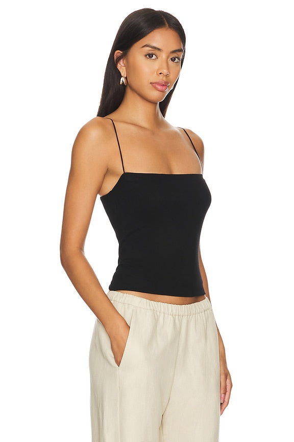 Silk Knit Strappy Essential Tank