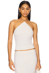 Silk Knit Halter Tank Top