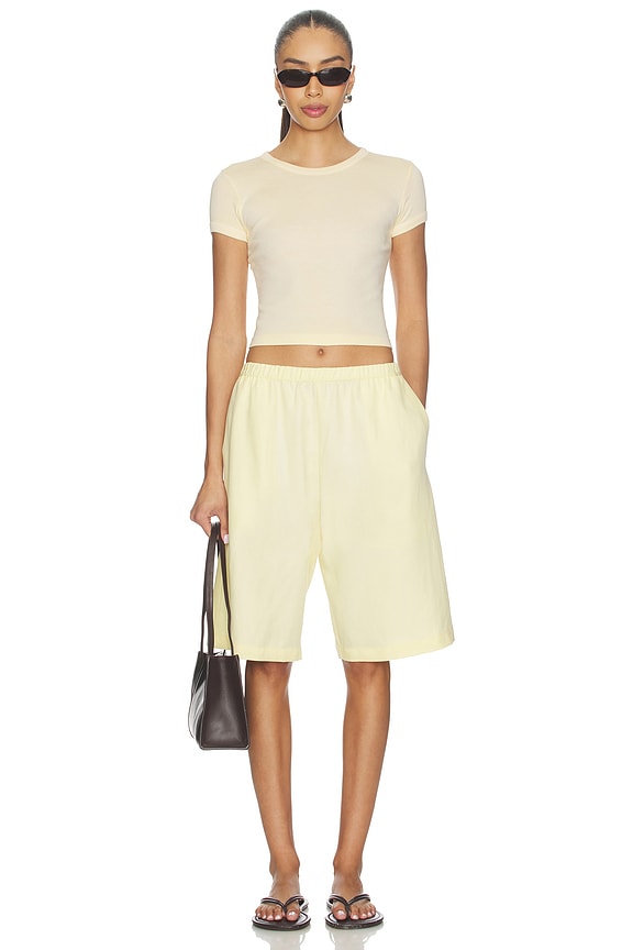 Supima Baby Rib Cropped Tee
