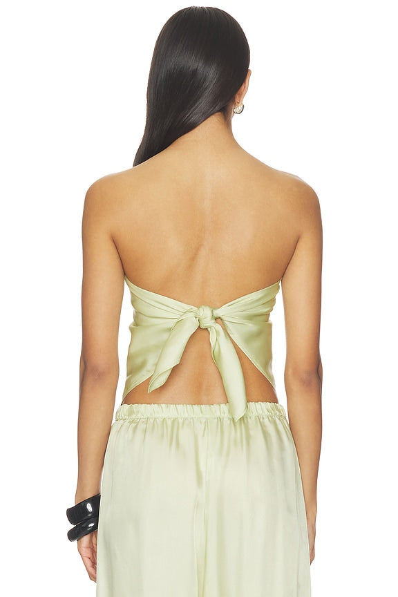 Fluid Twill Scarf Top