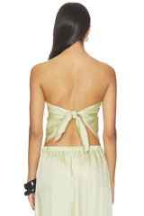Fluid Twill Scarf Top