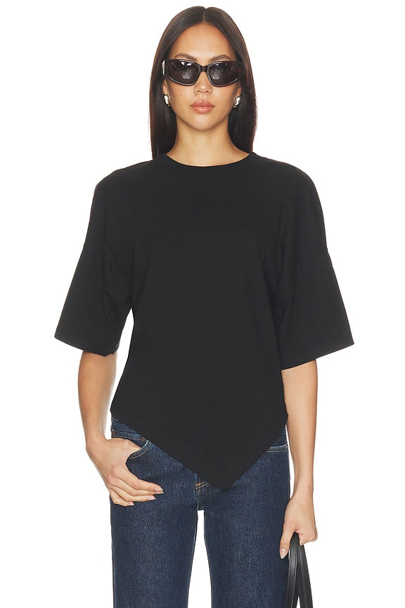 Supima Structured Jersey Assymetrical Tee