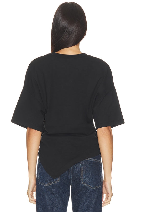 Supima Structured Jersey Assymetrical Tee