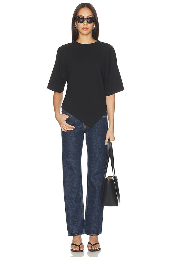 Supima Structured Jersey Assymetrical Tee