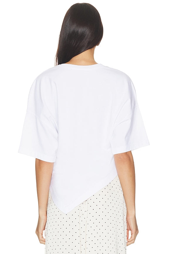 Supima Structured Jersey Assymetrical Tee