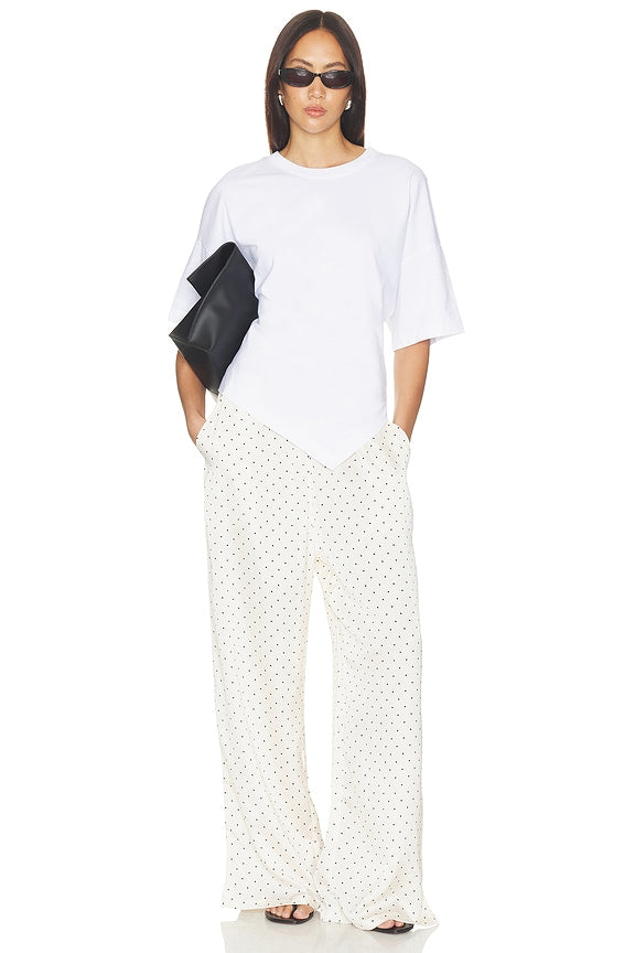 Supima Structured Jersey Assymetrical Tee