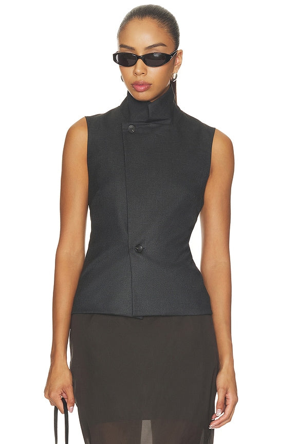 Suiting High Neck Vest