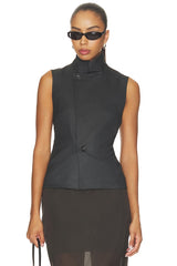Suiting High Neck Vest