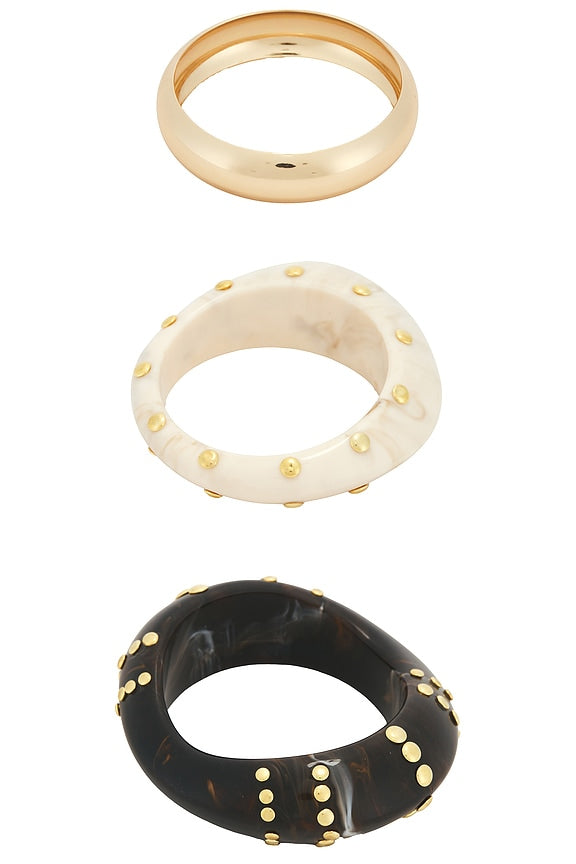Studded Bangles Set Of 3