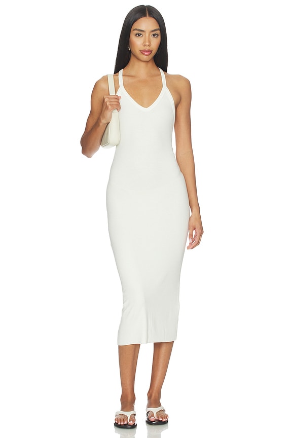 V-neck Racerback Midi Dress