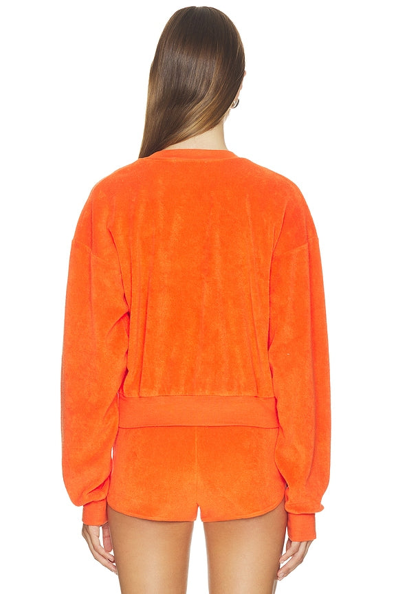 Cropped V-Neck Sweatshirt
