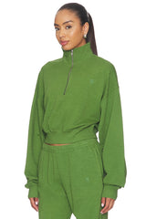 Cropped Half-zip Sweatshirt