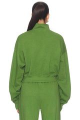 Cropped Half-zip Sweatshirt