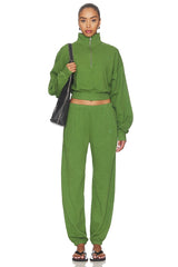 Cropped Half-zip Sweatshirt