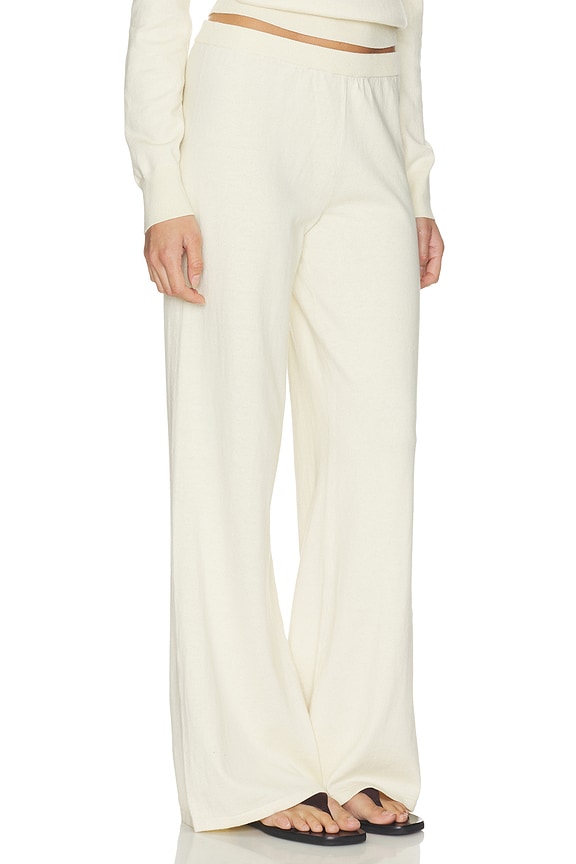 Cotton Cashmere Wide Leg Lounge Pant