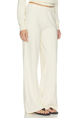 Cotton Cashmere Wide Leg Lounge Pant