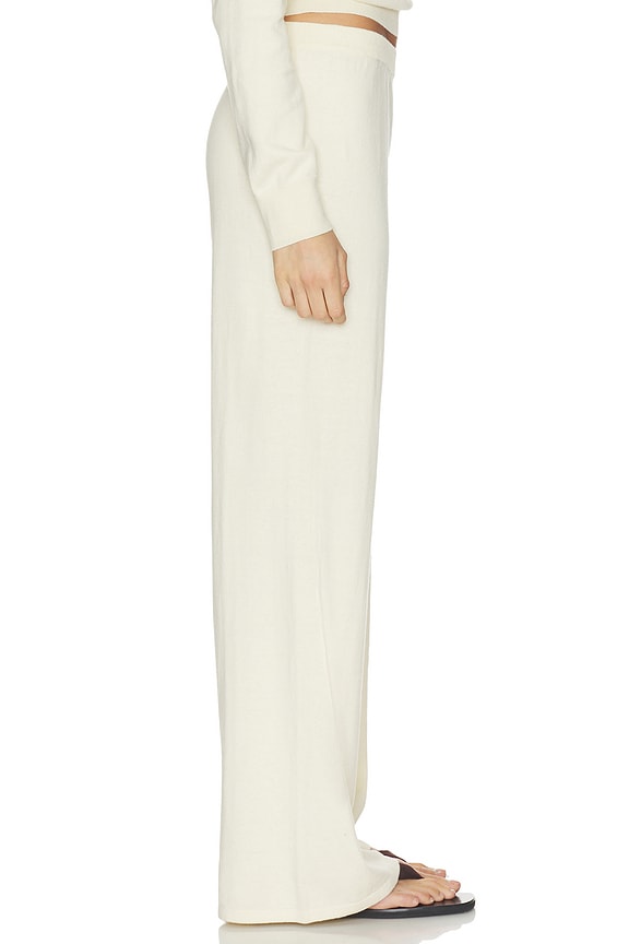 Cotton Cashmere Wide Leg Lounge Pant