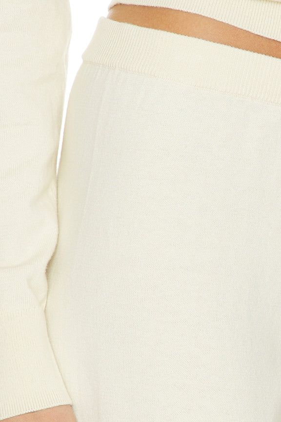 Cotton Cashmere Wide Leg Lounge Pant