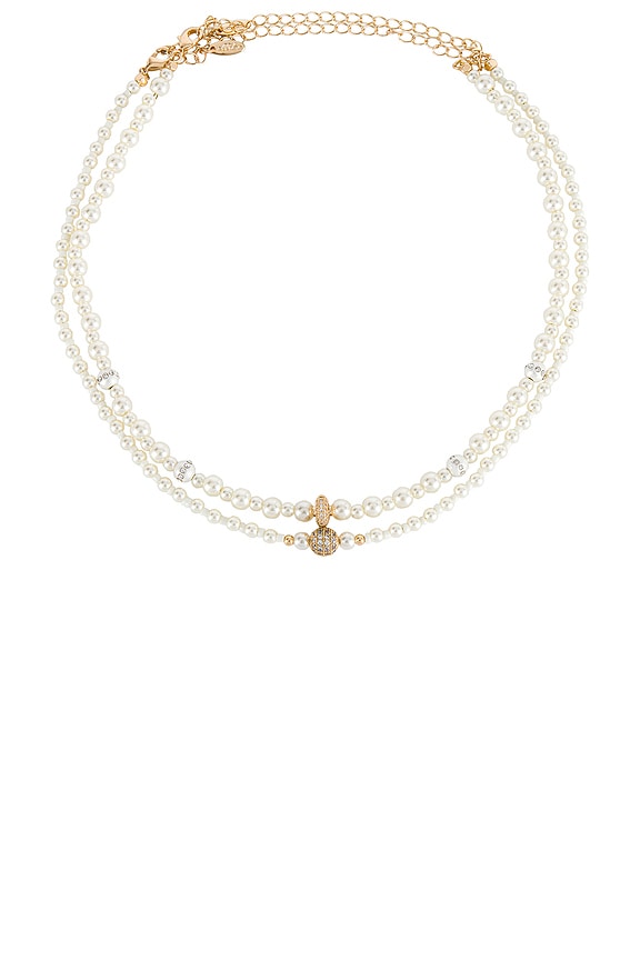 Pearl Beaded Layered Necklace Set