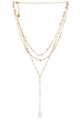 Forever Pearl 18k Gold Plated Multi-chain Choker