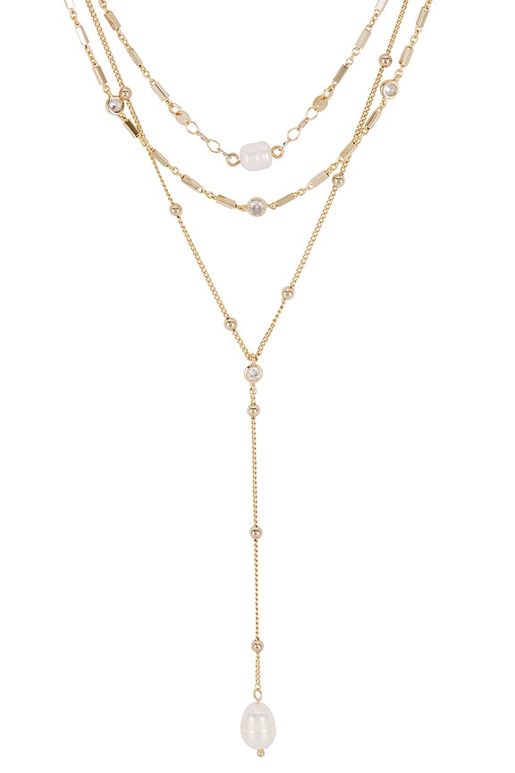 Forever Pearl 18k Gold Plated Multi-chain Choker