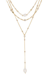 Forever Pearl 18k Gold Plated Multi-chain Choker