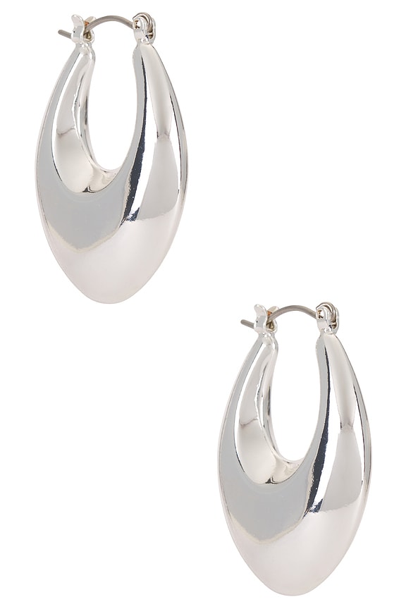 Open Teardrop Hoop Earrings