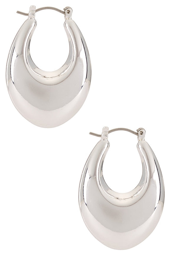 Open Teardrop Hoop Earrings
