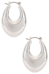 Open Teardrop Hoop Earrings