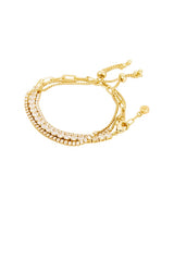 Crystal Chain Bracelet Set of 3