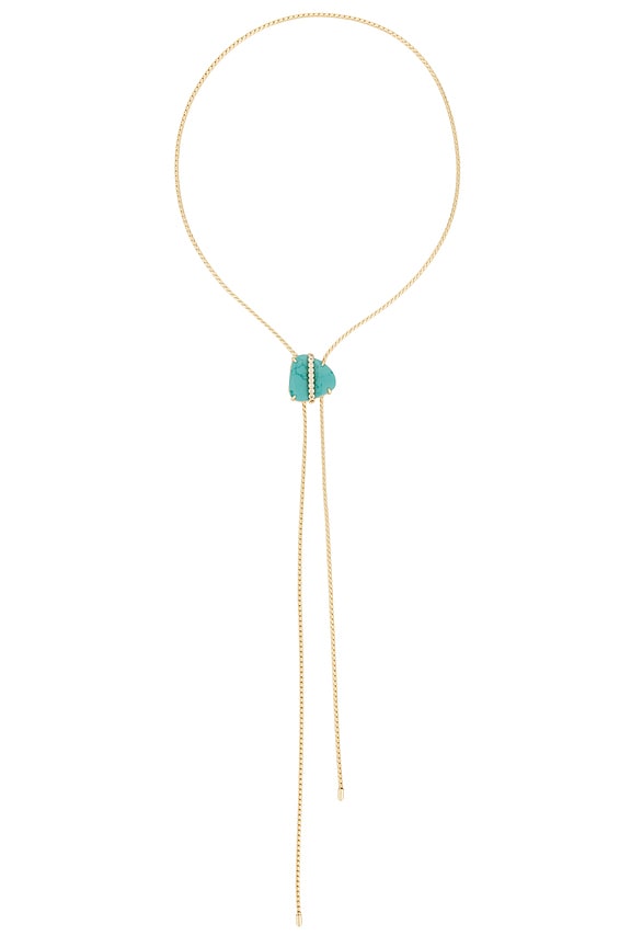 Turquoise Bolo Lariat Necklace