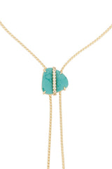 Turquoise Bolo Lariat Necklace