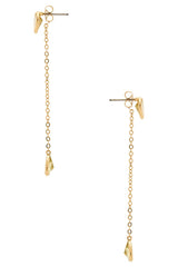 Radiant Gem Linear Chain Drop Earrings