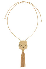 Molten Metal Tassel Necklace