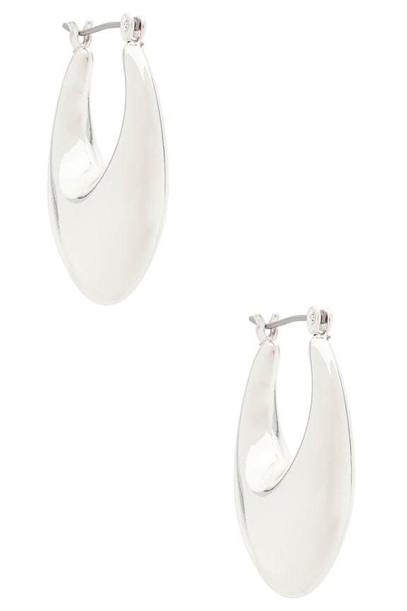 Chunky Oval Hoop Earrings