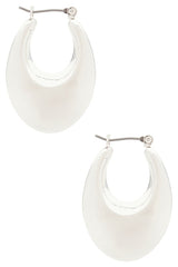 Chunky Oval Hoop Earrings