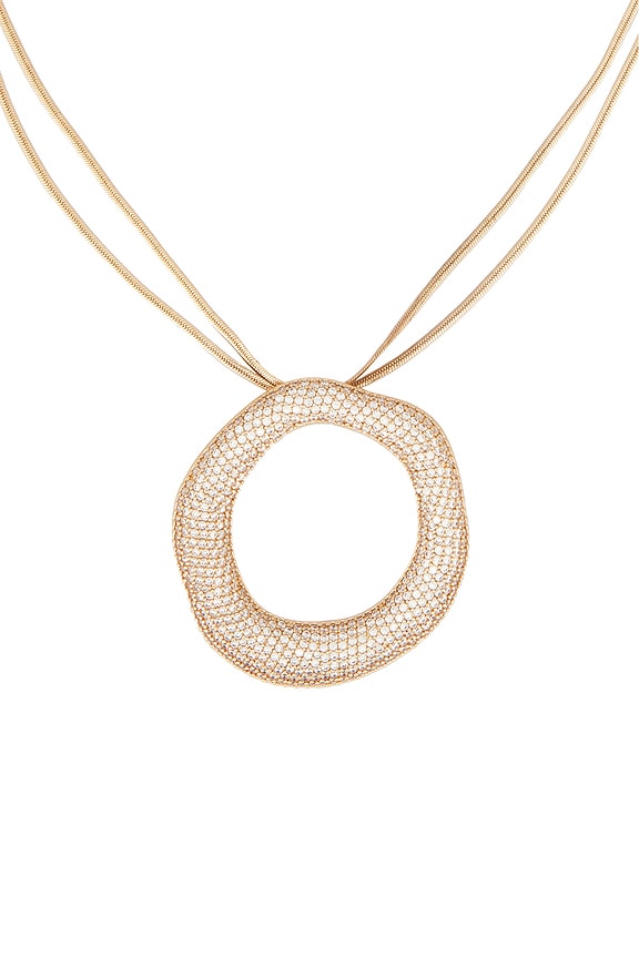 Open Circle Pave Necklace